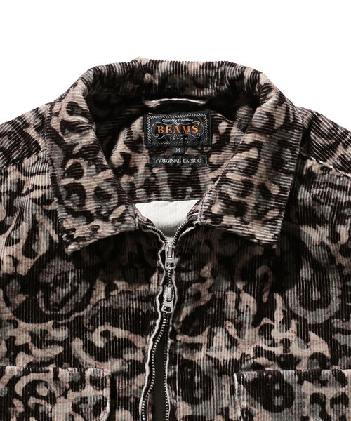 BEAMS PLUS（ビームスプラス）の「BEAMS PLUS / コーデュロイ プリント ジッパー ブルゾン（ブルゾン・メンズ・ダークブラウン/ライトブラウン・S/M/L/X-LARGE）」の10枚目の写真