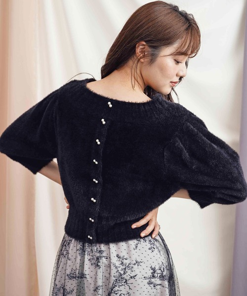 NOELA（ノエラ）の「ハイネック２ＷＡＹふわニット（ニット/セーター・レディース・オフホワイト/ボルドー/ブラウン/ブラック・フリー）」の7枚目の写真