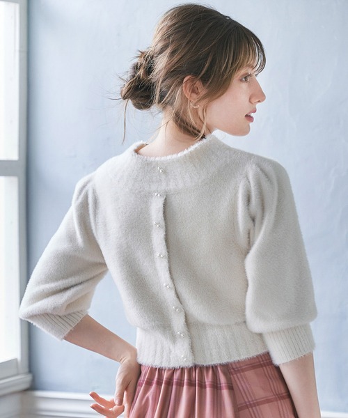 NOELA（ノエラ）の「ハイネック２ＷＡＹふわニット（ニット/セーター・レディース・オフホワイト/ボルドー/ブラウン/ブラック・フリー）」の13枚目の写真