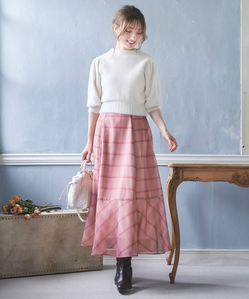 NOELA（ノエラ）の「ハイネック２ＷＡＹふわニット（ニット/セーター・レディース・オフホワイト/ボルドー/ブラウン/ブラック・フリー）」の14枚目の写真