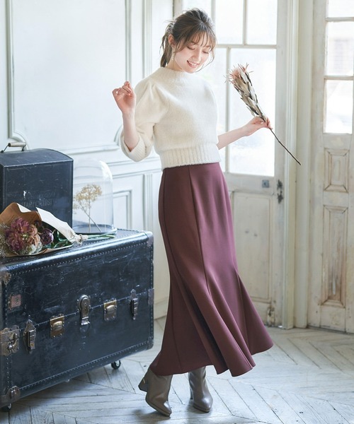 NOELA（ノエラ）の「ハイネック２ＷＡＹふわニット（ニット/セーター・レディース・オフホワイト/ボルドー/ブラウン/ブラック・フリー）」の18枚目の写真