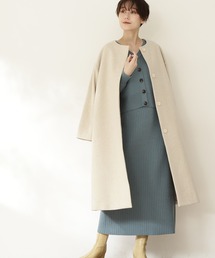 N.(N. Natural Beauty Basic) | 【横田ひかるさん着用】【S Size Line】◆ビーバーメルトンノーカラーコート(ノーカラーコート)