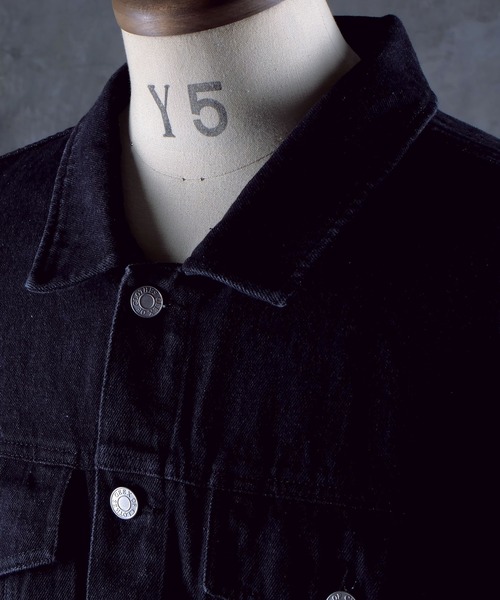 G.O.C（ジーオーシー）の「オーバードルマンデニムジャケット（デニムジャケット・メンズ・ブラック/ライトブルー/インディゴブルー・MEDIUM/LARGE）」の17枚目の写真