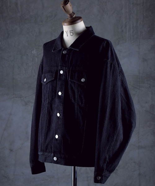 G.O.C（ジーオーシー）の「オーバードルマンデニムジャケット（デニムジャケット・メンズ・ブラック/ライトブルー/インディゴブルー・MEDIUM/LARGE）」の12枚目の写真