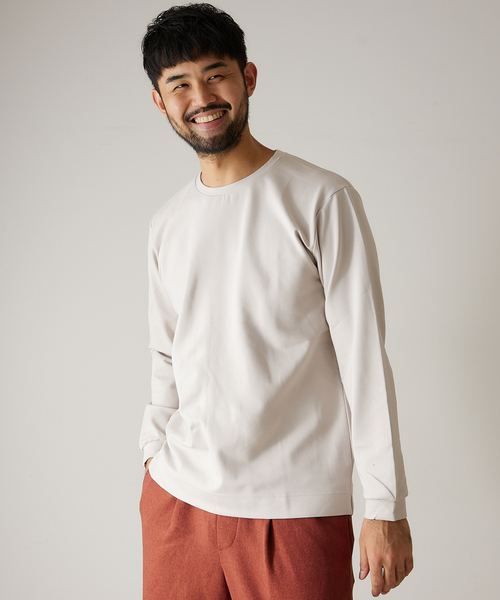 417 EDIFICE（フォーワンセブンエディフィス）の「【MADE IN JAPAN】ストレッチポンチロンT（Tシャツ/カットソー・メンズ・ホワイト/スカイブルー/ブラウン/グレー/グリーン/ブラック系その他・SMALL/MEDIUM/LARGE/X-LARGE）」の3枚目の写真