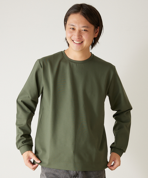 417 EDIFICE（フォーワンセブンエディフィス）の「【MADE IN JAPAN】ストレッチポンチロンT（Tシャツ/カットソー・メンズ・ホワイト/スカイブルー/ブラウン/グレー/グリーン/ブラック系その他・SMALL/MEDIUM/LARGE/X-LARGE）」の5枚目の写真
