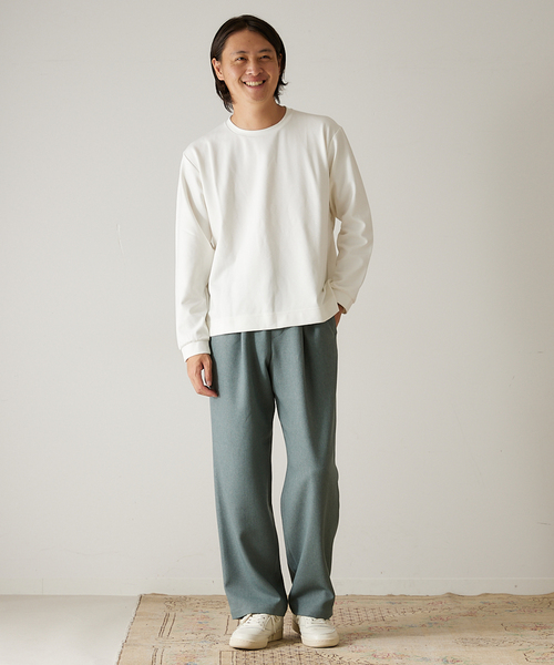 417 EDIFICE（フォーワンセブンエディフィス）の「【MADE IN JAPAN】ストレッチポンチロンT（Tシャツ/カットソー・メンズ・ホワイト/スカイブルー/ブラウン/グレー/グリーン/ブラック系その他・SMALL/MEDIUM/LARGE/X-LARGE）」の20枚目の写真