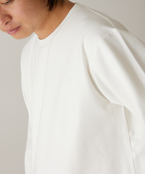 417 EDIFICE（フォーワンセブンエディフィス）の「【MADE IN JAPAN】ストレッチポンチロンT（Tシャツ/カットソー・メンズ・ホワイト/スカイブルー/ブラウン/グレー/グリーン/ブラック系その他・SMALL/MEDIUM/LARGE/X-LARGE）」の14枚目の写真