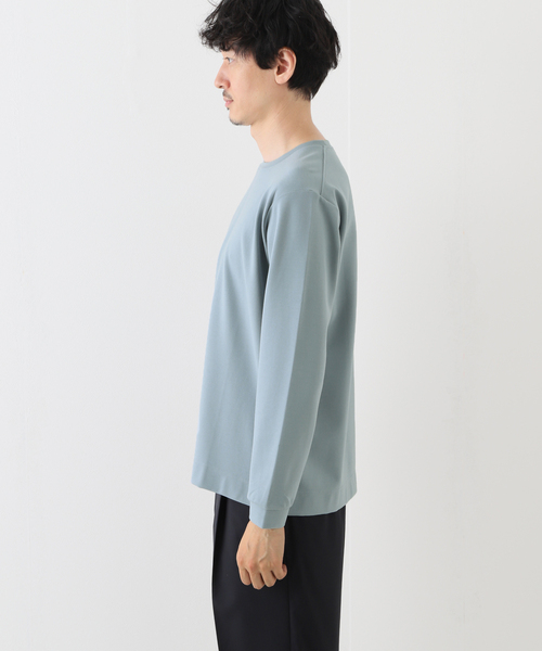 417 EDIFICE（フォーワンセブンエディフィス）の「【MADE IN JAPAN】ストレッチポンチロンT（Tシャツ/カットソー・メンズ・ホワイト/スカイブルー/ブラウン/グレー/グリーン/ブラック系その他・SMALL/MEDIUM/LARGE/X-LARGE）」の16枚目の写真