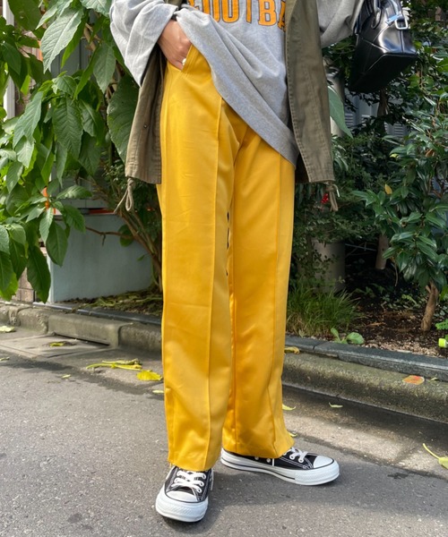 CIAOPANIC（チャオパニック）の「センタープレス裾ZIPサテンイージーパンツ（スラックス・レディース・ブラック/イエロー/グリーン・FREE）」の19枚目の写真