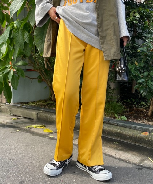 CIAOPANIC（チャオパニック）の「センタープレス裾ZIPサテンイージーパンツ（スラックス・レディース・ブラック/イエロー/グリーン・FREE）」の20枚目の写真