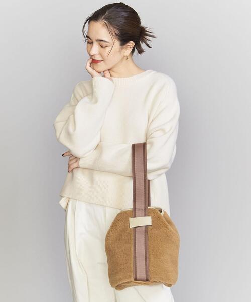 folna(フォルナ)の「【別注】<Folna>ボア ラインテープ リバーシブル ショルダーバッグ -2WAY-(ショルダーバッグ・レディース・ベージュ/モカ/ナチュラル・FREE)」の6枚目の写真
