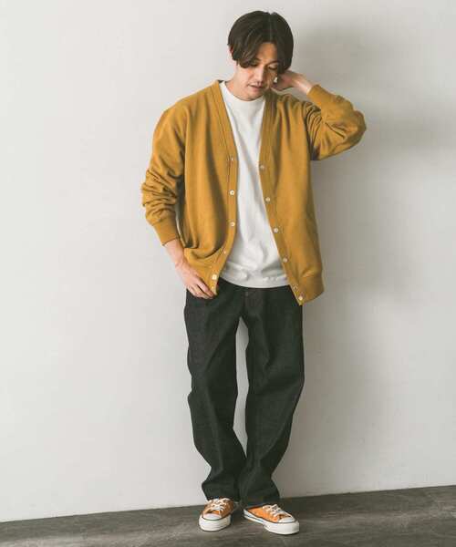 URBAN RESEARCH DOORS(アーバンリサーチドアーズ)の「裏毛スナップカーディガン(カーディガン/ボレロ・メンズ・ブラック/グレー/グリーン/マスタード・MEDIUM/LARGE)」の11枚目の写真