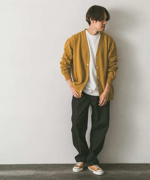 URBAN RESEARCH DOORS(アーバンリサーチドアーズ)の「裏毛スナップカーディガン(カーディガン/ボレロ・メンズ・ブラック/グレー/グリーン/マスタード・MEDIUM/LARGE)」の12枚目の写真