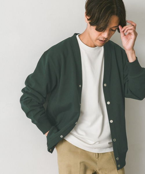 URBAN RESEARCH DOORS(アーバンリサーチドアーズ)の「裏毛スナップカーディガン(カーディガン/ボレロ・メンズ・ブラック/グレー/グリーン/マスタード・MEDIUM/LARGE)」の14枚目の写真