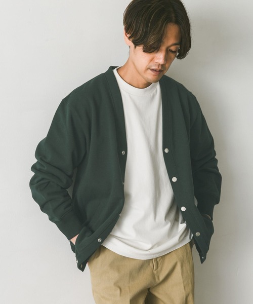 URBAN RESEARCH DOORS(アーバンリサーチドアーズ)の「裏毛スナップカーディガン(カーディガン/ボレロ・メンズ・ブラック/グレー/グリーン/マスタード・MEDIUM/LARGE)」の15枚目の写真