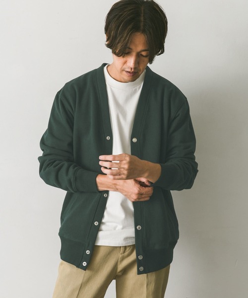 URBAN RESEARCH DOORS(アーバンリサーチドアーズ)の「裏毛スナップカーディガン(カーディガン/ボレロ・メンズ・ブラック/グレー/グリーン/マスタード・MEDIUM/LARGE)」の18枚目の写真