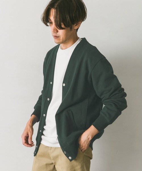 URBAN RESEARCH DOORS(アーバンリサーチドアーズ)の「裏毛スナップカーディガン(カーディガン/ボレロ・メンズ・ブラック/グレー/グリーン/マスタード・MEDIUM/LARGE)」の19枚目の写真