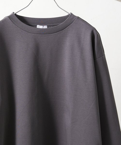 JOURNAL STANDARD relume（ジャーナルスタンダード　レリューム）の「40/- ポンチロングスリーブTシャツ（Tシャツ/カットソー・メンズ・ホワイト/ベージュ/ブラックミックス/コバルトブルー・MEDIUM/LARGE）」の2枚目の写真