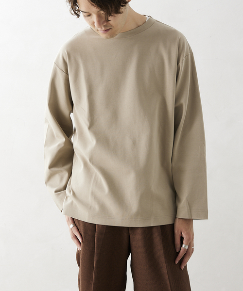 JOURNAL STANDARD relume（ジャーナルスタンダード　レリューム）の「40/- ポンチロングスリーブTシャツ（Tシャツ/カットソー・メンズ・ホワイト/ベージュ/ブラックミックス/コバルトブルー・MEDIUM/LARGE）」の12枚目の写真