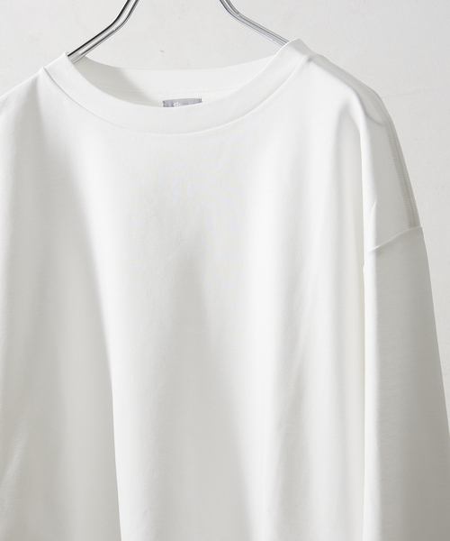JOURNAL STANDARD relume（ジャーナルスタンダード　レリューム）の「40/- ポンチロングスリーブTシャツ（Tシャツ/カットソー・メンズ・ホワイト/ベージュ/ブラックミックス/コバルトブルー・MEDIUM/LARGE）」の18枚目の写真