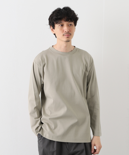 JOURNAL STANDARD relume（ジャーナルスタンダード　レリューム）の「40/- ポンチロングスリーブTシャツ（Tシャツ/カットソー・メンズ・ホワイト/ベージュ/ブラックミックス/コバルトブルー・MEDIUM/LARGE）」の22枚目の写真