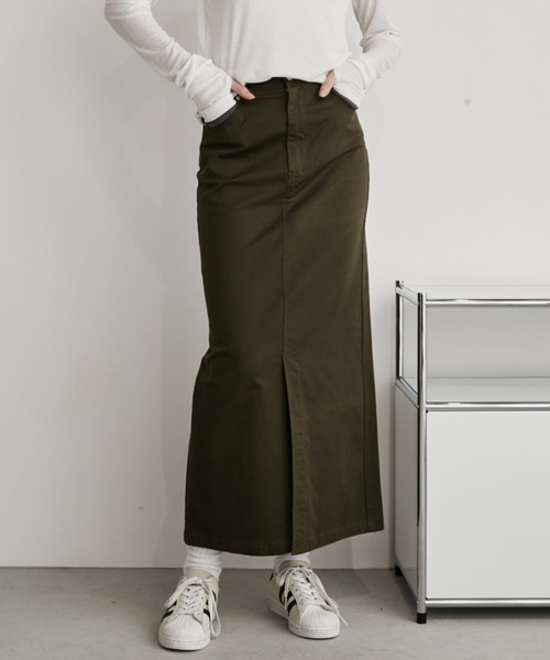 45R/45rpm オンザビーチスカート 日本製 カーキ Auntie Rosa Holiday（アンティローザホリデー）の「ハイカウント