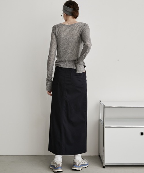 Auntie Rosa Holiday（アンティローザホリデー）の「ハイカウントスカート（スカート・レディース・ネイビー/ベージュ/カーキ/ブラック/ライトベージュ・マルチサイズ）」の16枚目の写真