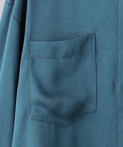 BEAUTY&YOUTH UNITED ARROWS（ビューティーアンドユースユナイテッドアローズ）の「ポリエステルサテン バンドカラー シャツ -ウォッシャブル-（シャツ/ブラウス・レディース・オフホワイト/イエロー/コバルトブルー・FREE）」の12枚目の写真