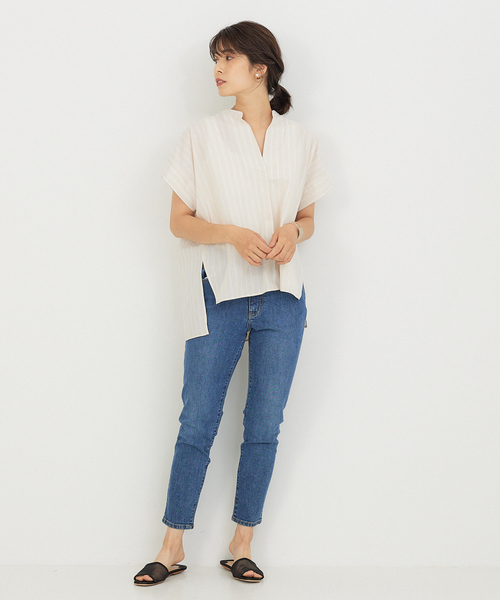 abahouse mavie（アバハウスマヴィ）の「【感嘆パンツ】スリムテーパードデニム（デニムパンツ・レディース・ネイビー/ブラック/ブルー・38/34/32/36/40）」の16枚目の写真