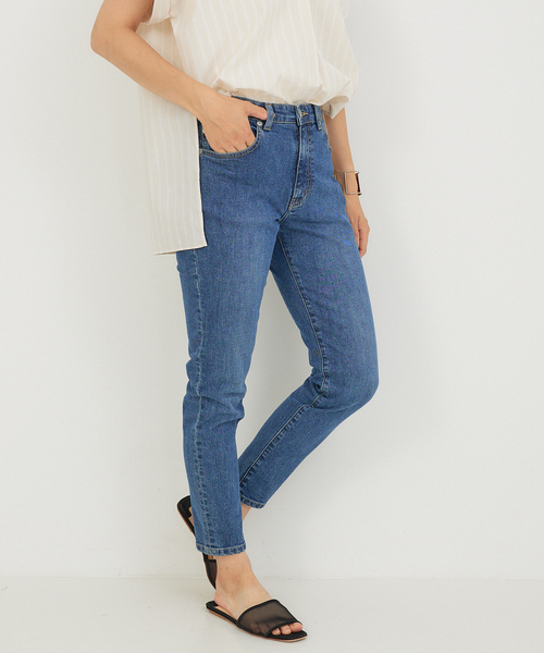 abahouse mavie（アバハウスマヴィ）の「【感嘆パンツ】スリムテーパードデニム（デニムパンツ・レディース・ネイビー/ブラック/ブルー・38/34/32/36/40）」の17枚目の写真