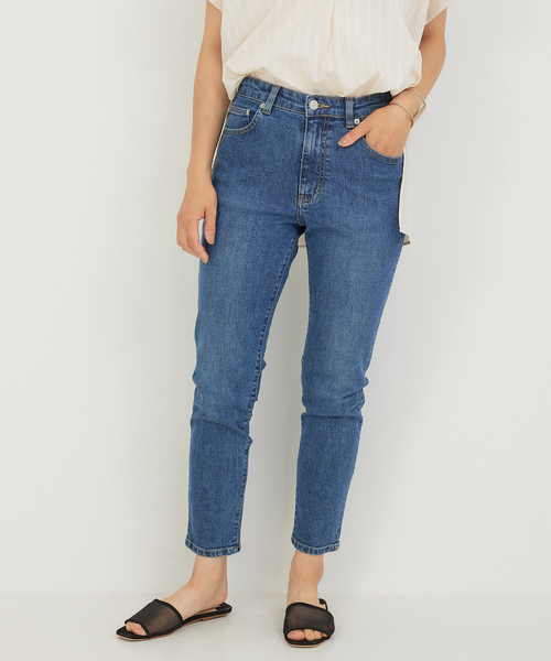 abahouse mavie（アバハウスマヴィ）の「【感嘆パンツ】スリムテーパードデニム（デニムパンツ・レディース・ネイビー/ブラック/ブルー・38/34/32/36/40）」の18枚目の写真