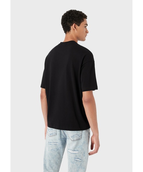 EMPORIO ARMANI(エンポリオアルマーニ)の「【エンポリオ アルマーニ】Tシャツ ヘビージャージー素材 グラデーションフロックロゴ(Tシャツ/カットソー・メンズ・アイボリー/ブラック系4・LARGE/MEDIUM/SMALL/X-LARGE/X-SMALL)」の9枚目の写真