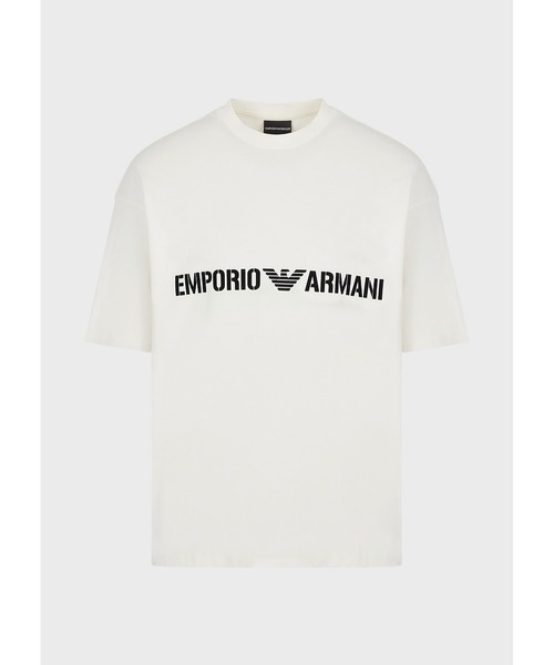 EMPORIO ARMANI(エンポリオアルマーニ)の「【エンポリオ アルマーニ】Tシャツ ヘビージャージー素材 グラデーションフロックロゴ(Tシャツ/カットソー・メンズ・アイボリー/ブラック系4・LARGE/MEDIUM/SMALL/X-LARGE/X-SMALL)」の11枚目の写真