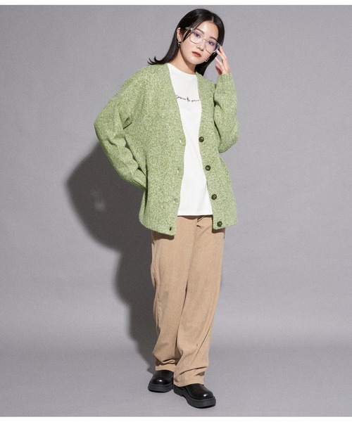 ANAP（アナップ）の「ミックスヤーンカーディガン（カーディガン/ボレロ・レディース・グリーン/ブラウン/ブラック・FREE）」の6枚目の写真