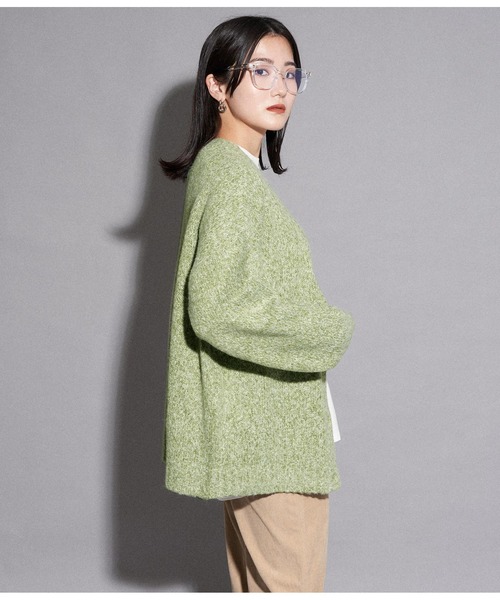 ANAP（アナップ）の「ミックスヤーンカーディガン（カーディガン/ボレロ・レディース・グリーン/ブラウン/ブラック・FREE）」の7枚目の写真