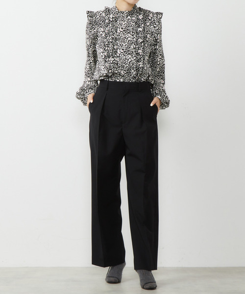 martinique マルティニーク　バックサテンフラワーフリルブラウス martinique（マルティニーク）の「martinique/バックサテンフラワー