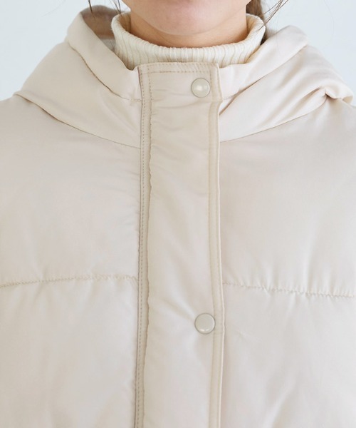 Pierrot(ピエロ)の「フェイクダウンジャケット(ダウンジャケット/コート・レディース・アイボリー/ブラック/ベージュ/ダークベージュ・M)」の20枚目の写真