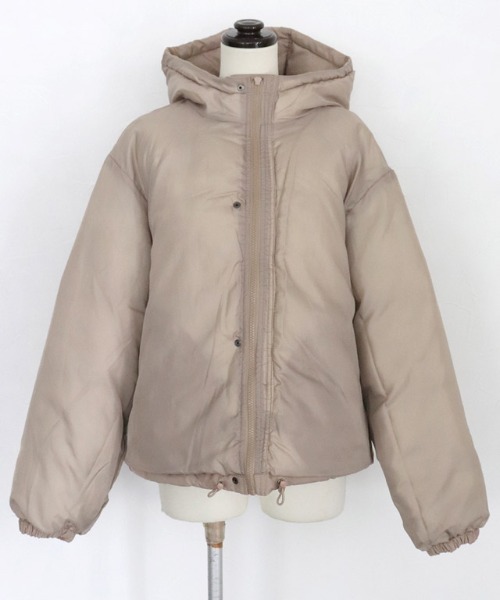 Pierrot(ピエロ)の「フェイクダウンジャケット(ダウンジャケット/コート・レディース・アイボリー/ブラック/ベージュ/ダークベージュ・M)」の14枚目の写真