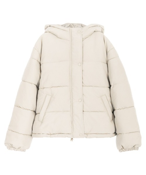 Pierrot(ピエロ)の「フェイクダウンジャケット(ダウンジャケット/コート・レディース・アイボリー/ブラック/ベージュ/ダークベージュ・M)」の6枚目の写真