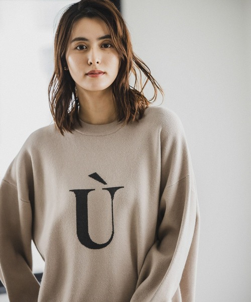 LEPSIM（レプシィム）の「ロゴニットプルオーバー　170817（ニット/セーター・レディース・グレイッシュベージュ/チャコールグレー/ピンク・FREE）」の10枚目の写真