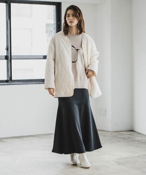 LEPSIM（レプシィム）の「ロゴニットプルオーバー　170817（ニット/セーター・レディース・グレイッシュベージュ/チャコールグレー/ピンク・FREE）」の7枚目の写真