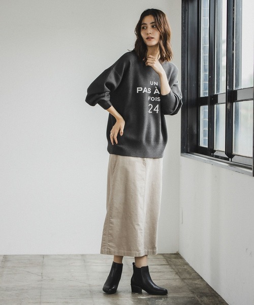 LEPSIM（レプシィム）の「ロゴニットプルオーバー　170817（ニット/セーター・レディース・グレイッシュベージュ/チャコールグレー/ピンク・FREE）」の20枚目の写真