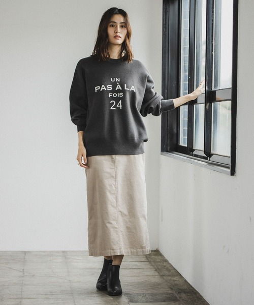 LEPSIM（レプシィム）の「ロゴニットプルオーバー　170817（ニット/セーター・レディース・グレイッシュベージュ/チャコールグレー/ピンク・FREE）」の18枚目の写真