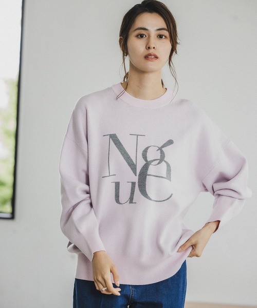 LEPSIM（レプシィム）の「ロゴニットプルオーバー　170817（ニット/セーター・レディース・グレイッシュベージュ/チャコールグレー/ピンク・FREE）」の11枚目の写真