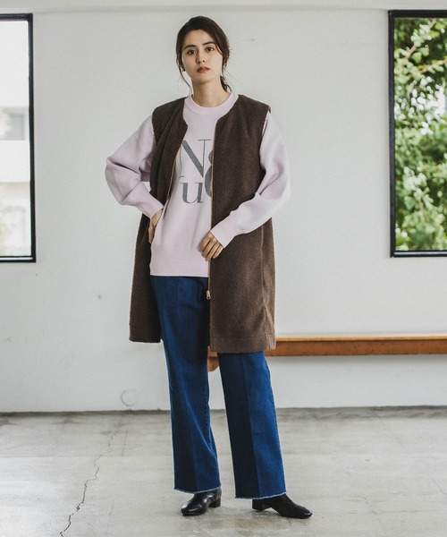 LEPSIM（レプシィム）の「ロゴニットプルオーバー　170817（ニット/セーター・レディース・グレイッシュベージュ/チャコールグレー/ピンク・FREE）」の14枚目の写真