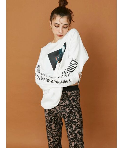 EVRIS（エヴリス）の「マーブルフレアニットパンツ（その他パンツ・レディース・グリーン/ブラック・FREE）」の3枚目の写真