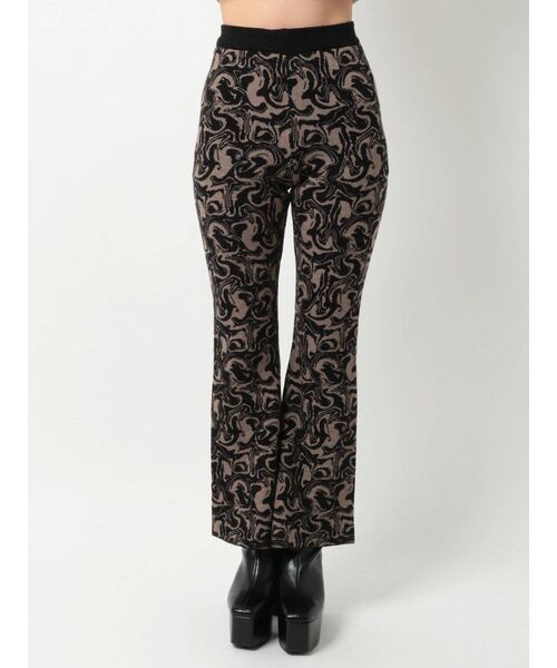 EVRIS（エヴリス）の「マーブルフレアニットパンツ（その他パンツ・レディース・グリーン/ブラック・FREE）」の14枚目の写真