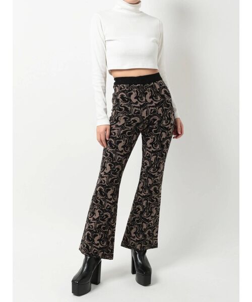 EVRIS（エヴリス）の「マーブルフレアニットパンツ（その他パンツ・レディース・グリーン/ブラック・FREE）」の20枚目の写真