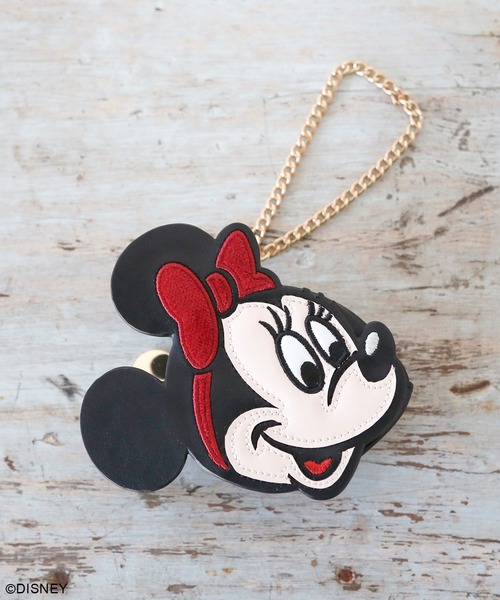 クリスマス ディズニー ミニー ミッキー チャーム ポーチ ぬいぐるみチャームとポーチを組み合わせて、オリジナルの